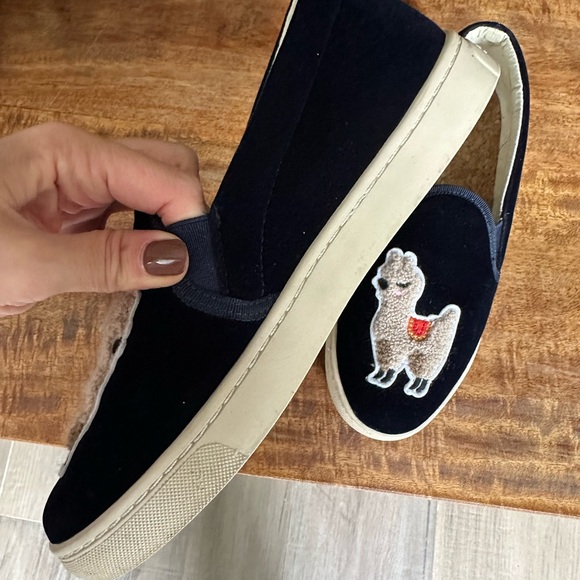 Soludos Blue Velvet Llama Loafers - Picture 6 of 7